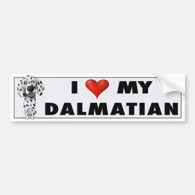 Dalmatiner-Liebe-Aufkleber Autoaufkleber (Vorne)