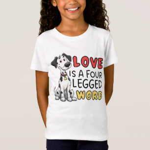 Dalmatiner Liebe ist ein Vier-Buchstaben-Wort T-Shirt