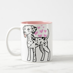 Dalmatiner-Liebe Zweifarbige Tasse