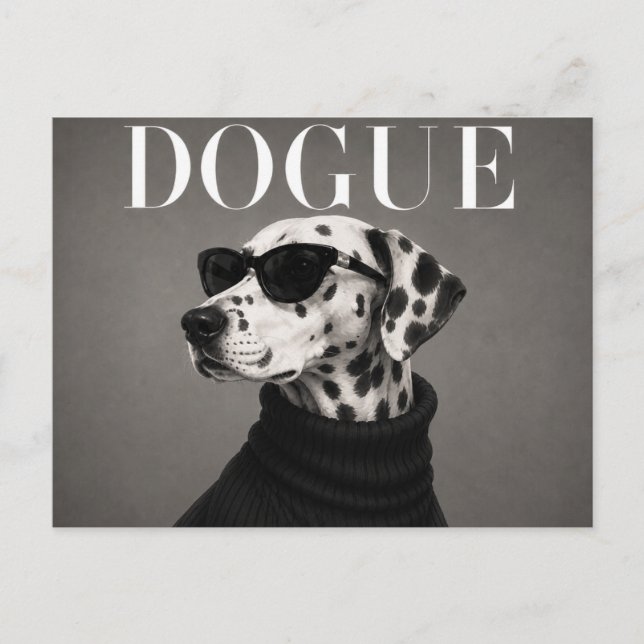 Dalmatiner Luxus-Mode-Editorial Postkarte (Vorderseite)