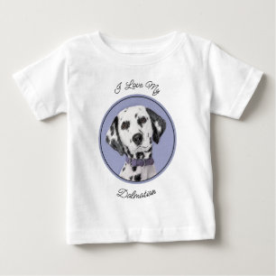 Dalmatiner Malerei - Niedliche Original Hunde Kuns Baby T-shirt