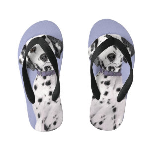 Dalmatiner Malerei - Niedliche Original Hunde Kuns Kinderbadesandalen