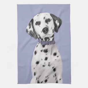 Dalmatiner Malerei - Niedliche Original Hunde Kuns Küchentuch