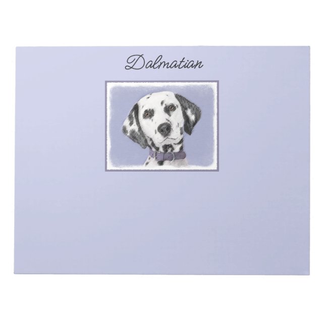 Dalmatiner Malerei - Niedliche Original Hunde Kuns Notizblock (Vorderseite)