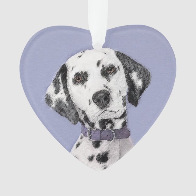 Dalmatiner Malerei - Niedliche Original Hunde Kuns Ornament (Vorderseite)