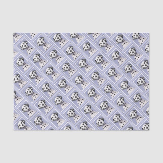 Dalmatiner Malerei - Niedliche Original Hunde Kuns Seidenpapier (Vorderseite)