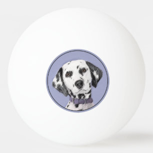 Dalmatiner Malerei - Niedliche Original Hunde Kuns Tischtennisball
