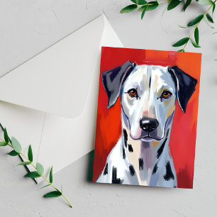 Dalmatiner Malhund Haustier Postkarte