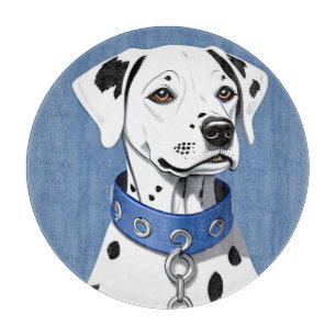 Dalmatiner mit blauem Halsband Schneidebrett