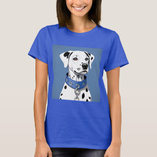 Dalmatiner mit blauem Halsband T-Shirt