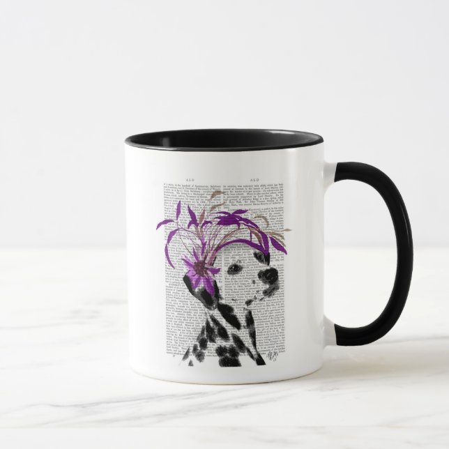 Dalmatiner mit Lila Faszinierender Tasse (Rechts)