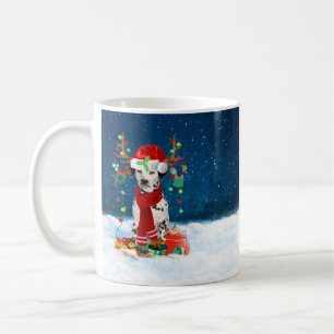 Dalmatiner mit Weihnachtsgeschenke Kaffeetasse