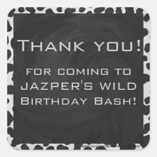 Dalmatiner Monogrtam Schwarzweiß- und Weißdrucke Quadratischer Aufkleber