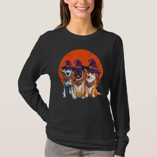 Dalmatiner Mops Corgi Hexe Faul DIY Halloween Kost T-Shirt