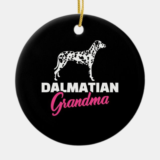Dalmatiner Oma Keramik Ornament (Vorne)