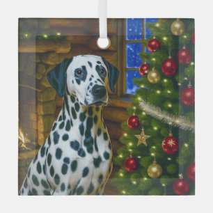 Dalmatiner ornament aus glas