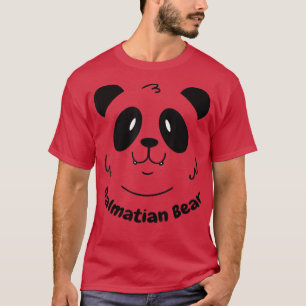 Dalmatiner Panda Bär Lustig Chinesisches Tier Hund T-Shirt