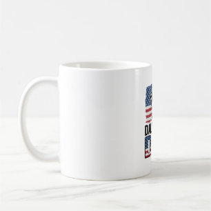 Dalmatiner Papa Patriotisches Vintage-Hund-Shirt-D Kaffeetasse