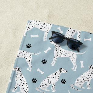 Dalmatiner Paws and Bones Beach Handtuch