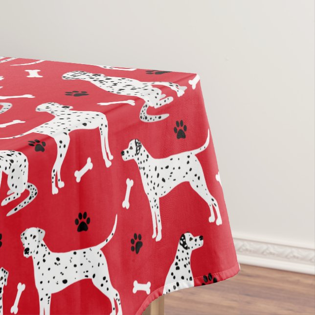 Dalmatiner Paws and Bones Tischdecke (Beispiel)