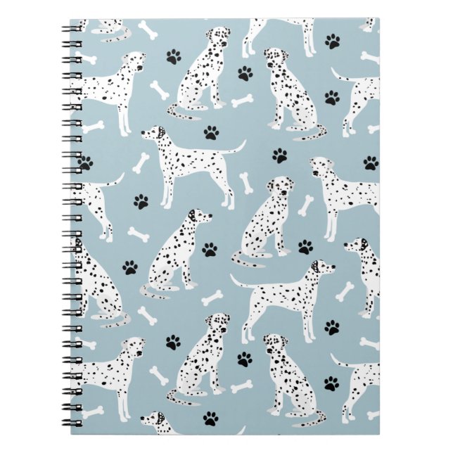 Dalmatiner-Paws und -Bones-Notebook Notizblock (Vorderseite)
