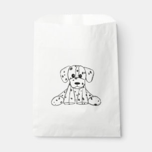Dalmatiner-Plüschhund-Zeichnung Umriss einfach sch Geschenktütchen