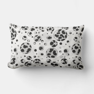 Dalmatiner Polka Dot Black und White Lendenkissen