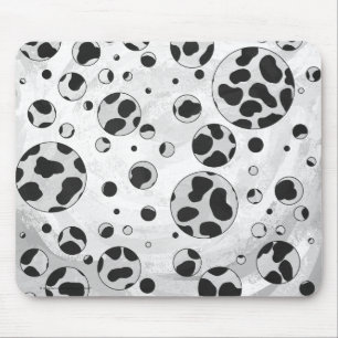 Dalmatiner Polka Dot Black und White Mousepad