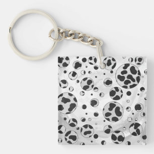 Dalmatiner Polka Dot Black und White Schlüsselanhänger