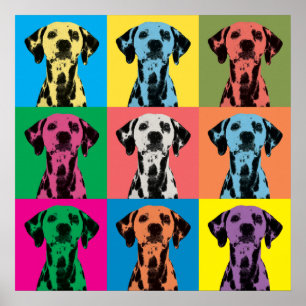 Dalmatiner Pop-Art Canvas Print Poster