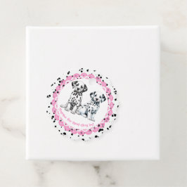 Dalmatiner Print Birthday | Schwarz-Weiß-Party Geschenkanhänger