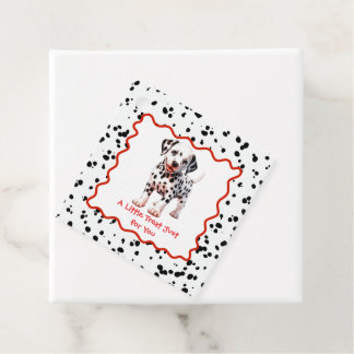 Dalmatiner Print Birthday | Schwarz-Weiß-Party Geschenkanhänger
