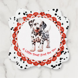 Dalmatiner Print Birthday | Schwarz-Weiß-Party Geschenkanhänger