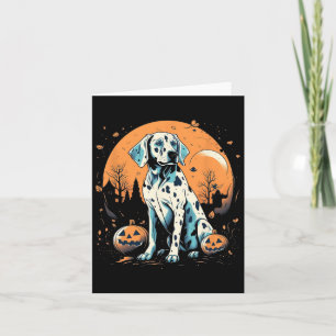 Dalmatiner Pumpkin Halloween Kostümhund Welpen Karte