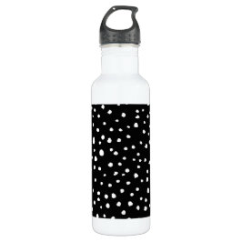 Dalmatiner Punkte, Dalmatiner Spots, Schwarz und W Edelstahlflasche