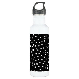 Dalmatiner Punkte, Dalmatiner Spots, Schwarz und W Edelstahlflasche