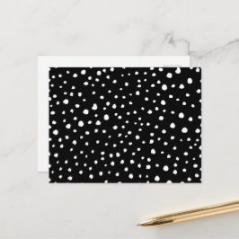 Dalmatiner Punkte, Dalmatiner Spots, Schwarz und W Postkarte