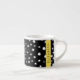 Dalmatiner Punkte, Punkte, schwarz und weiß, Ihr N Espressotasse
