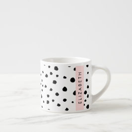 Dalmatiner Punkte, Punkte, schwarz und weiß, Ihr N Espressotasse