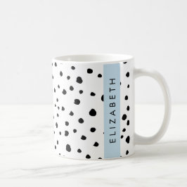 Dalmatiner Punkte, Punkte, schwarz und weiß, Ihr N Kaffeetasse