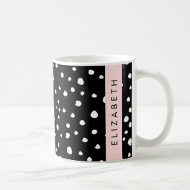 Dalmatiner Punkte, Punkte, schwarz und weiß, Ihr N Kaffeetasse