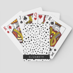 Dalmatiner Punkte, Punkte, schwarz und weiß, Ihr N Spielkarten