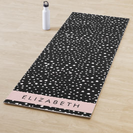 Dalmatiner Punkte, Punkte, schwarz und weiß, Ihr N Yogamatte