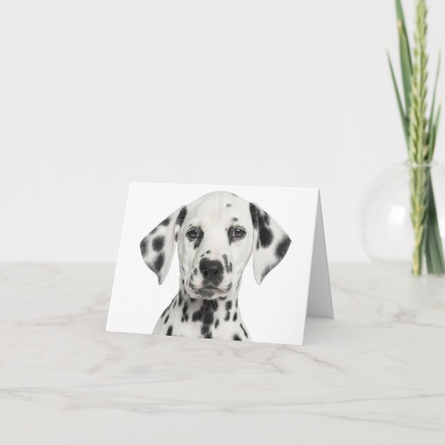 Dalmatiner Puppy Dog Hallo, Danke, Liebe, Entschul Karte (Vorderseite)