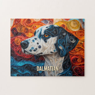 Dalmatiner Quilling Art Dog Portrait