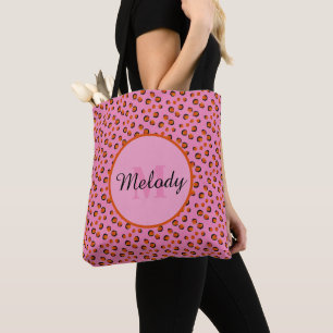 Dalmatiner Rosa Gepard Tierdruck Monogramm Tasche
