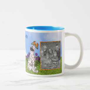 Dalmatiner Schmetterlingsbilder hinzufügen Foto hi Zweifarbige Tasse