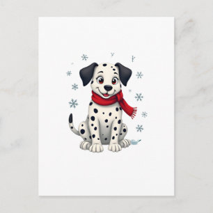 Dalmatiner Schnee Spass Postkarte