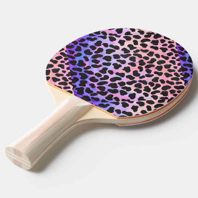 Dalmatiner Schwarz/Rosa Tischtennis Schläger (Vorderseite)