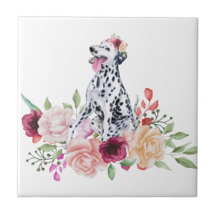 Dalmatiner spielen in Blume Keramik Tile Fliese